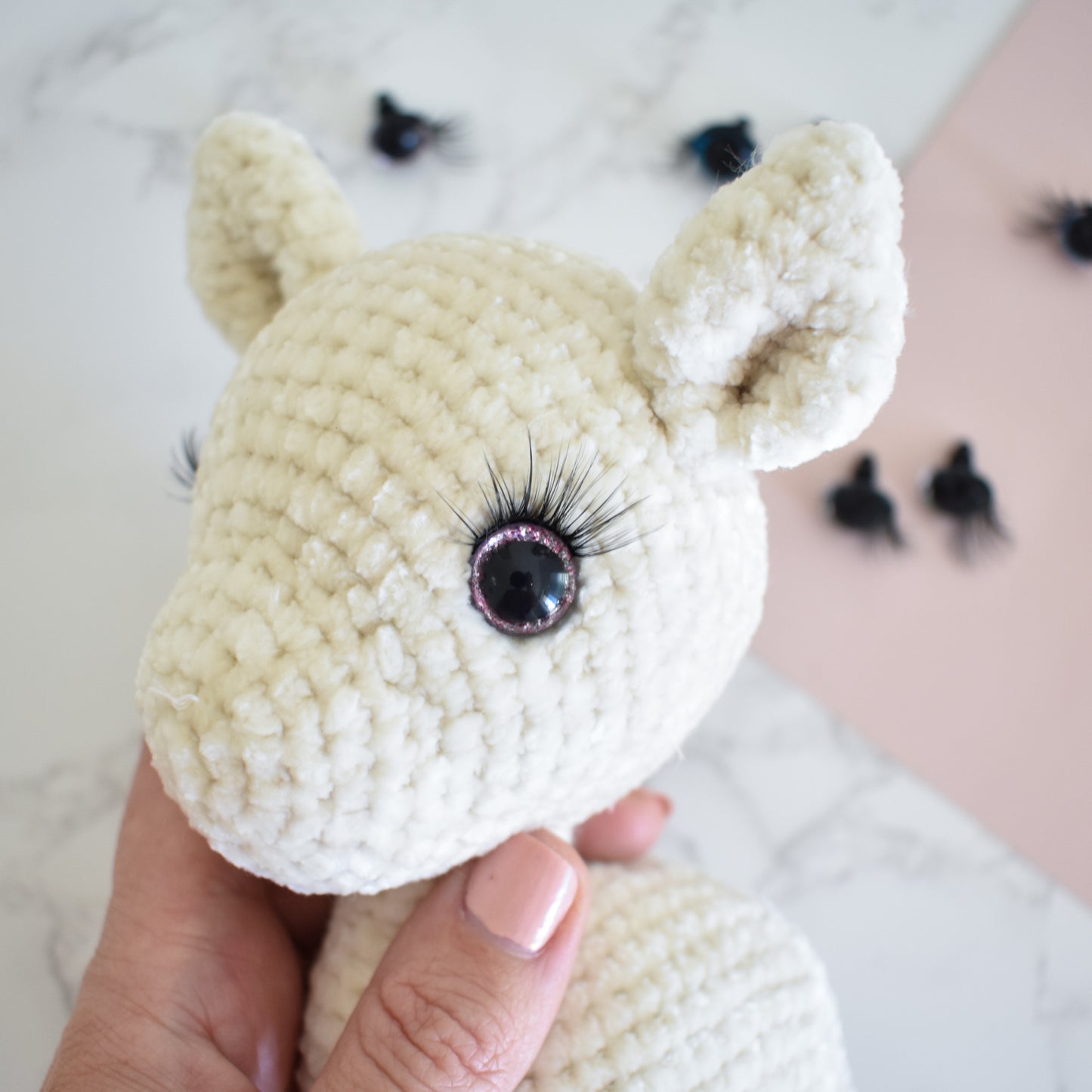 Glitter Eyelash Safety Eyes