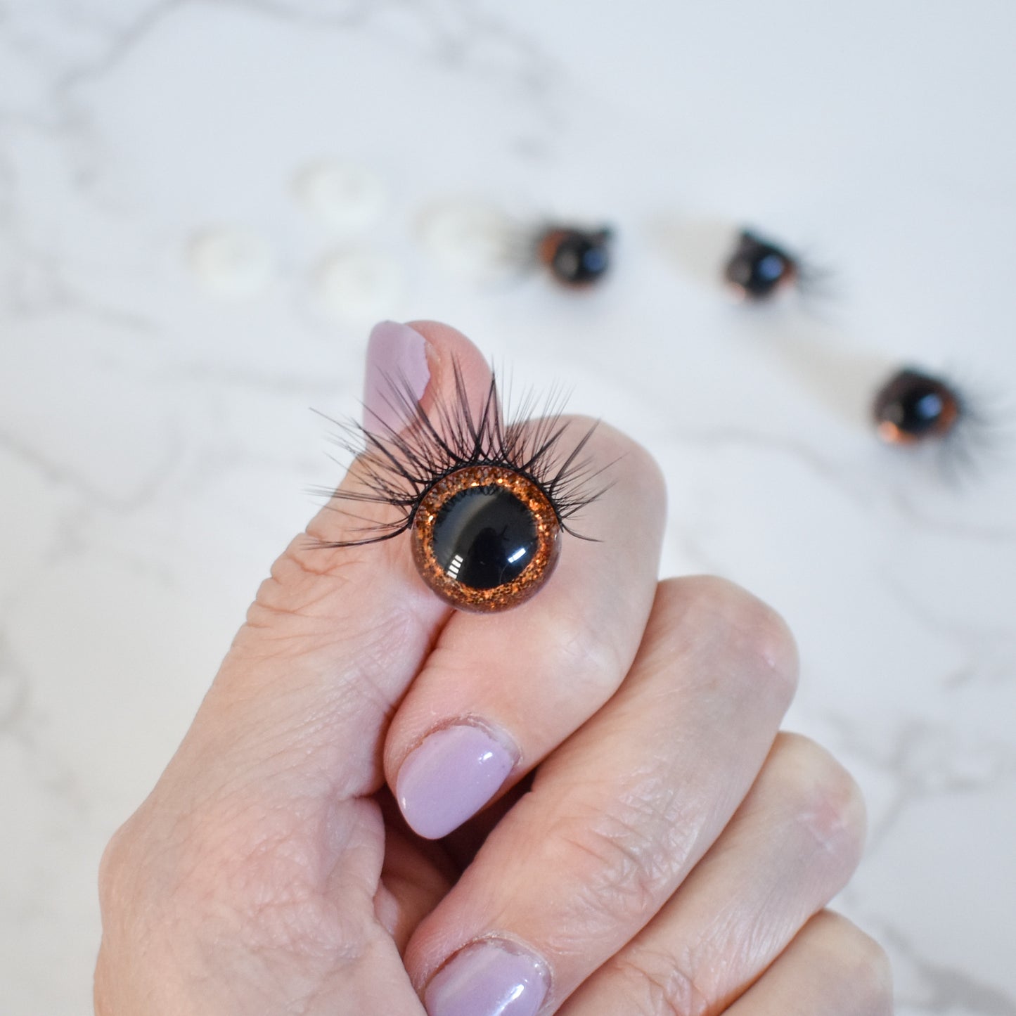 Glitter Eyelash Safety Eyes