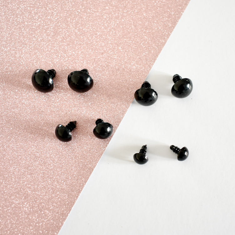 Black safety eyes - 5 pairs
