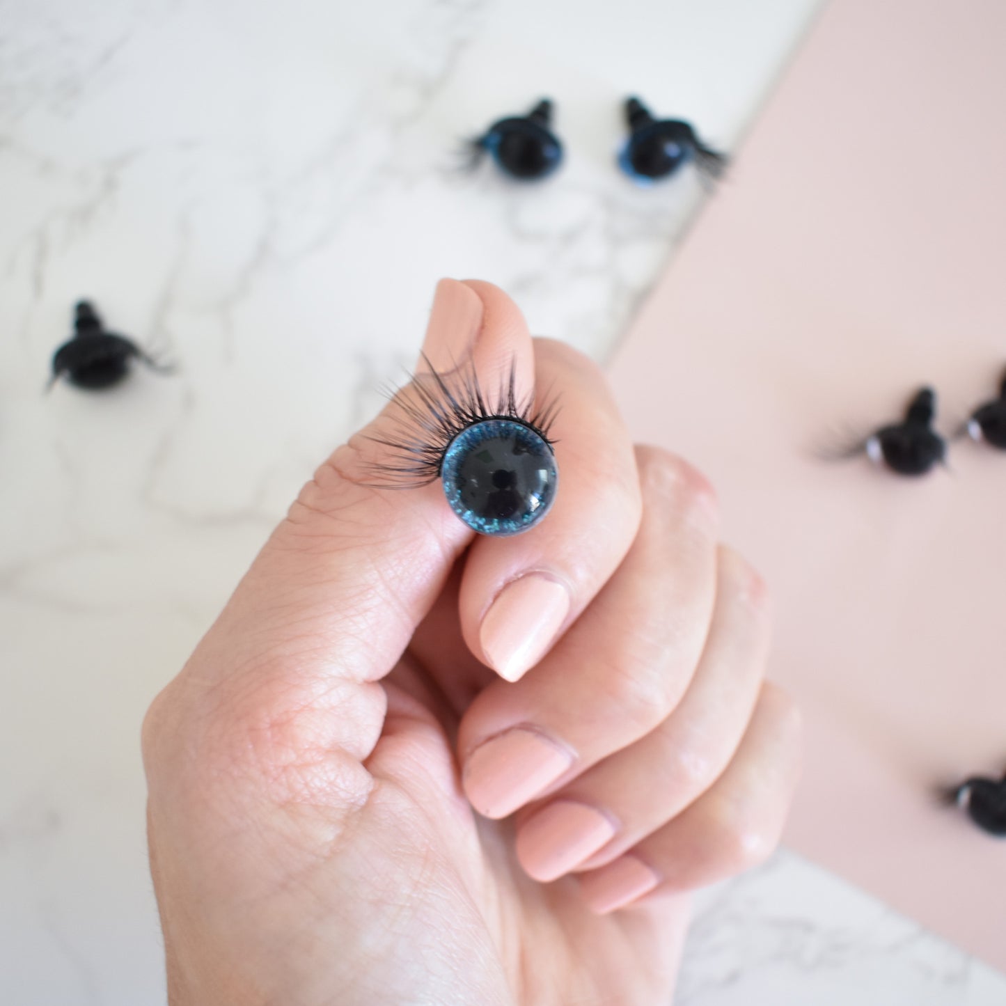 Glitter Eyelash Safety Eyes